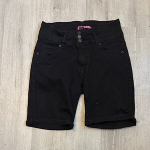 High Waist Black Women's Shorts